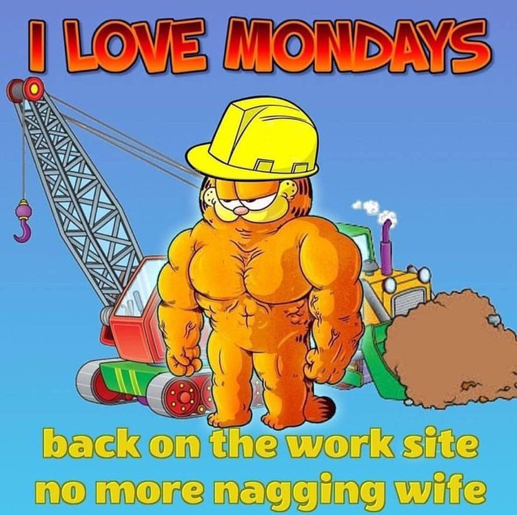 dank memes - love mondays no more nagging wife - I Love Mondays Tzat back on the work site no more nagging wife