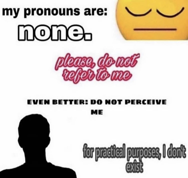 dank memes - smile - my pronouns are none. please do not ulerto me Even Better Do Not Perceive Me for practical purposes, I dont exist