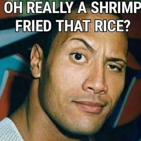 dank memes - shrimp fried this rice meme the rock - Oh Really A Shrimp Fried That Rice?