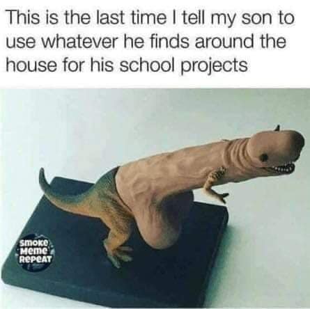 sex memes - last time i tell my son to use whatever he finds around the house for his school projects - This is the last time I tell my son to use whatever he finds around the house for his school projects smoke Meme Repeat