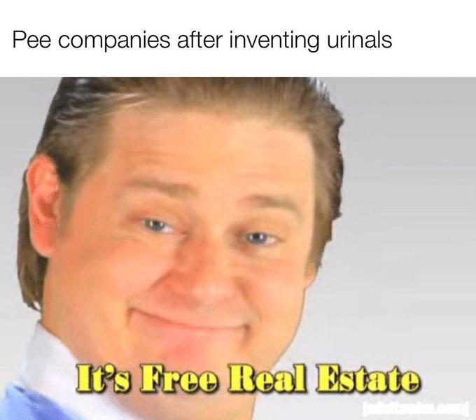 eric free real estate - Pee companies after inventing urinals It's Free Real Estate
