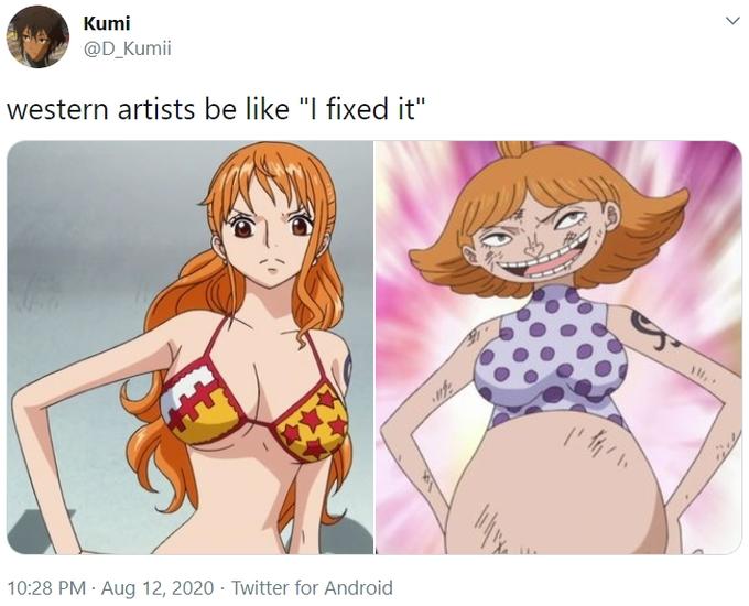 nami evolution one piece - Kumi western artists be "I fixed it" uta Twitter for Android