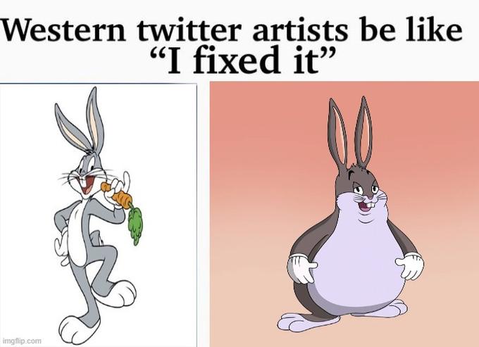western artists be like i fixed it meme - Western twitter artists be I fixed it imgflip.com