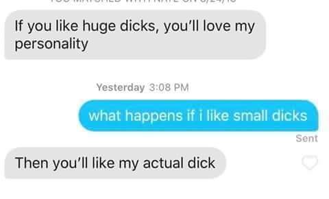 porn memes - diagram - If you huge dicks, you'll love my personality Yesterday what happens if i small dicks Sent Then you'll my actual dick