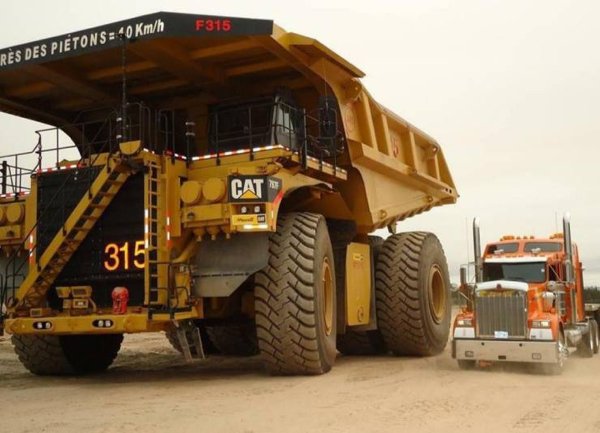 massive things -  dump truck size comparison