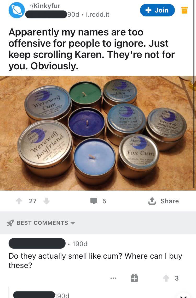 bad reddit posts- rKinkyfur Join 90d . i.redd.it Apparently my names are too offensive for people to ignore. Just keep scrolling Karen. They're not for you. Obviously. Werewolf Cum Mom Werewolf Cum Mo Mom Menagere Werevolt Boyfriend M Mom Men Werewol Boyf