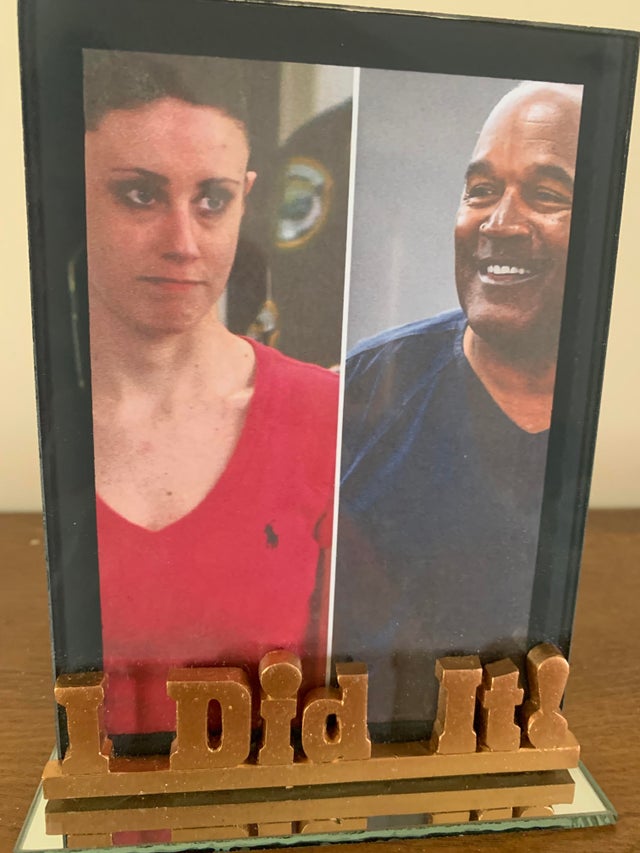 funny pic - o.j. simpson picture frame I did it