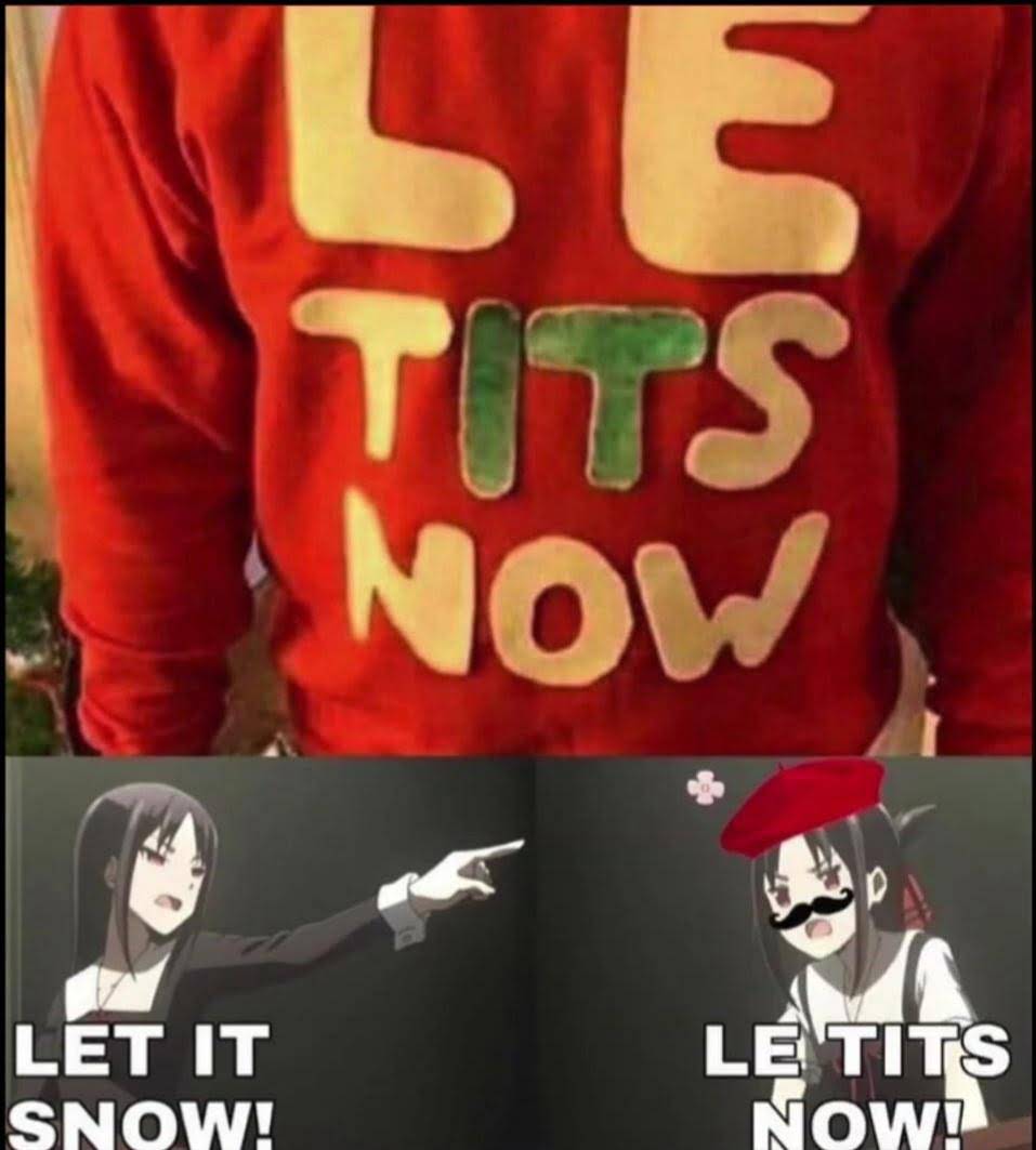 dank - memes -  let it snow le tits now  - Le Tits Now Let It Snow! Le Tits Nowa
