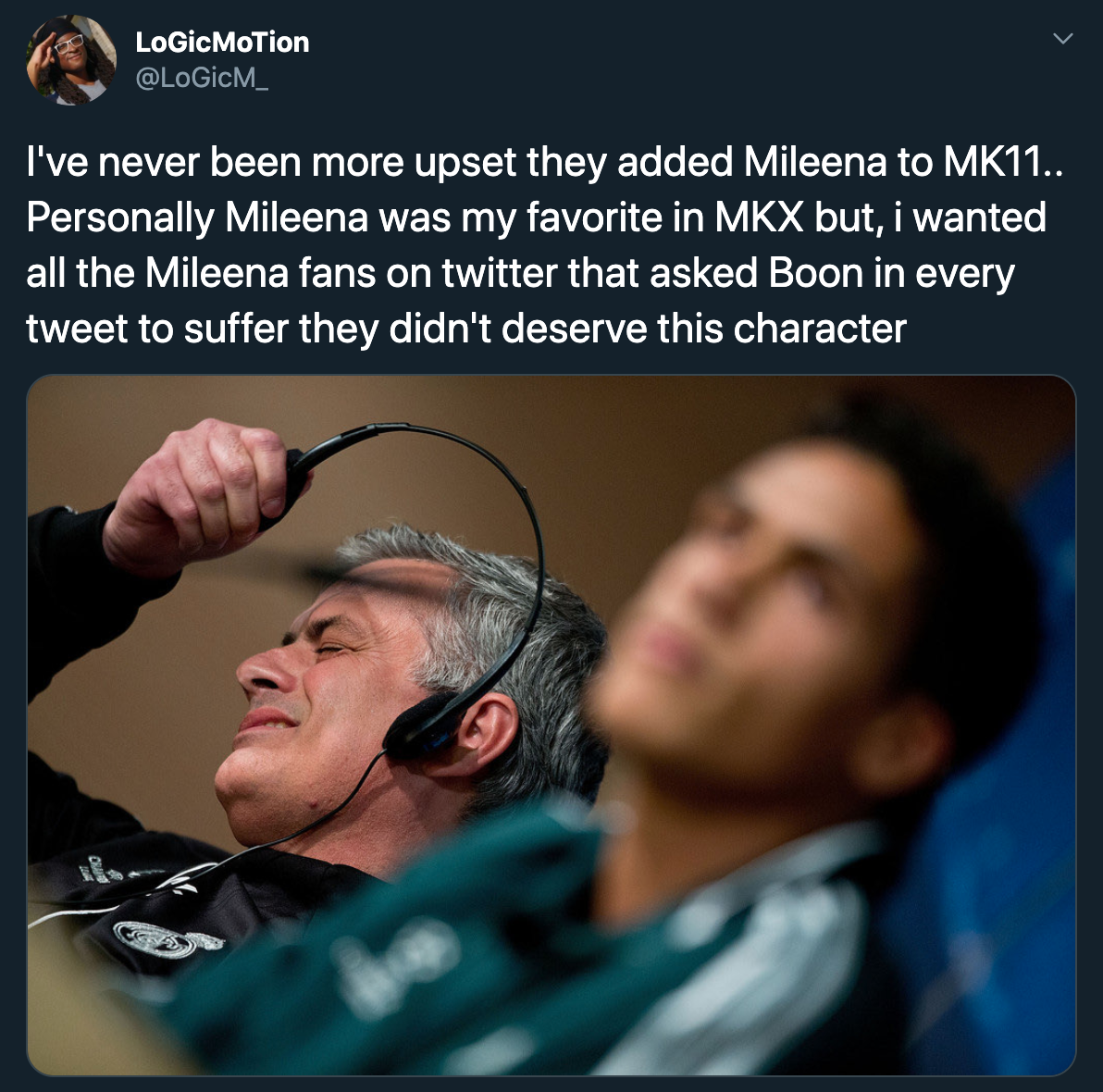 I've never been more upset they added Mileena to MK11.. Personally Mileena was my favorite in Mkx but, i wanted all the Mileena fans on twitter that asked Boon in every tweet to suffer they didn't deserve this character