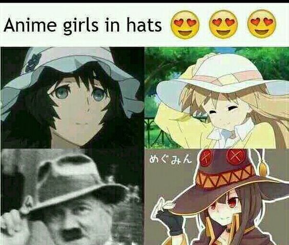 anime girls in hats meme - Anime girls in hats