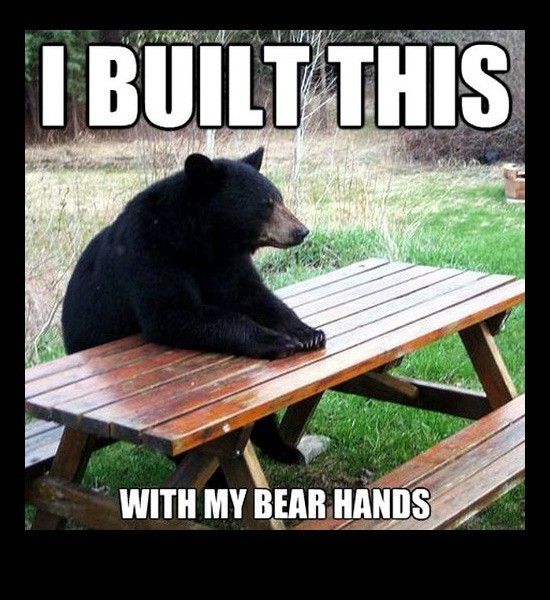 patient bear - I Built This With My Bear Hands