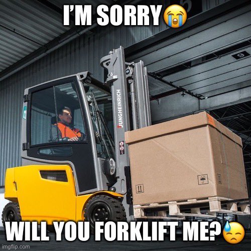 Forklift - I'M Sorry Jungheinrich Will You Forklift Me? imgflip.com