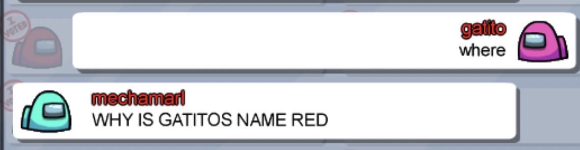 among us chat memes - among us red - Note gatito where mechamar Why Is Gatitos Name Red