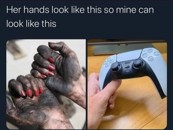 Her hands look like this so mine can look like this ps5 controller
