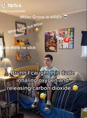 only at miller grove high school meme explained - room - TikTok elitbroomstick06 Miller Grove is wildin Where else but Miller Grove ?? for B He think he slick Bruhh I caught this dude inhaling oxygen and releasing carbon dioxide