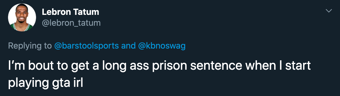 I'm bout to get a long ass prison sentence when I start playing gta irl
