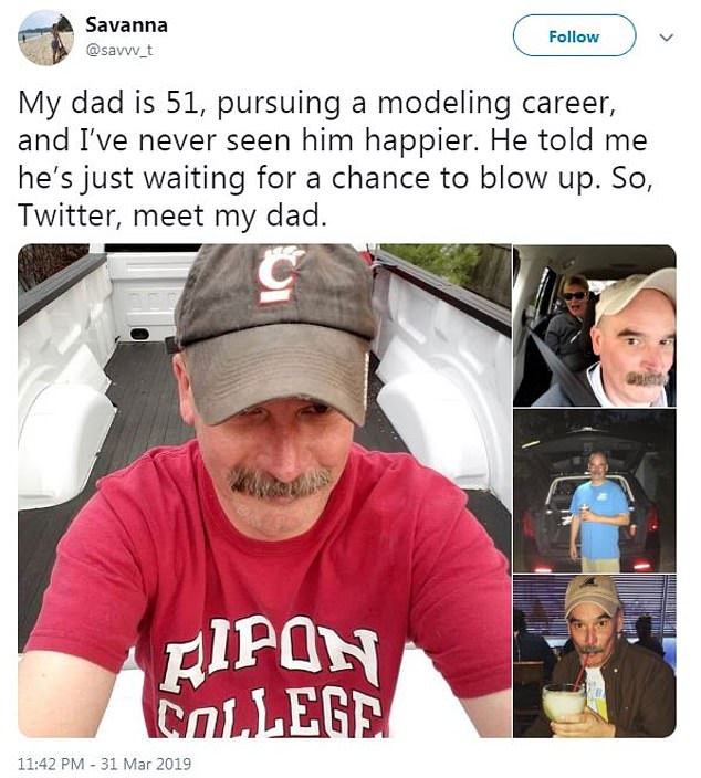 hot model dad meme - Savanna My dad is 51, pursuing a modeling career, and I've never seen him happier. He told me he's just waiting for a chance to blow up. So, Twitter, meet my dad. C Aipin College