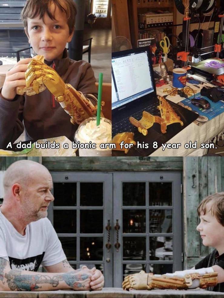 cool pics - meal - Povino Handbook A dad builds a bionic arm for his 8 year old son.