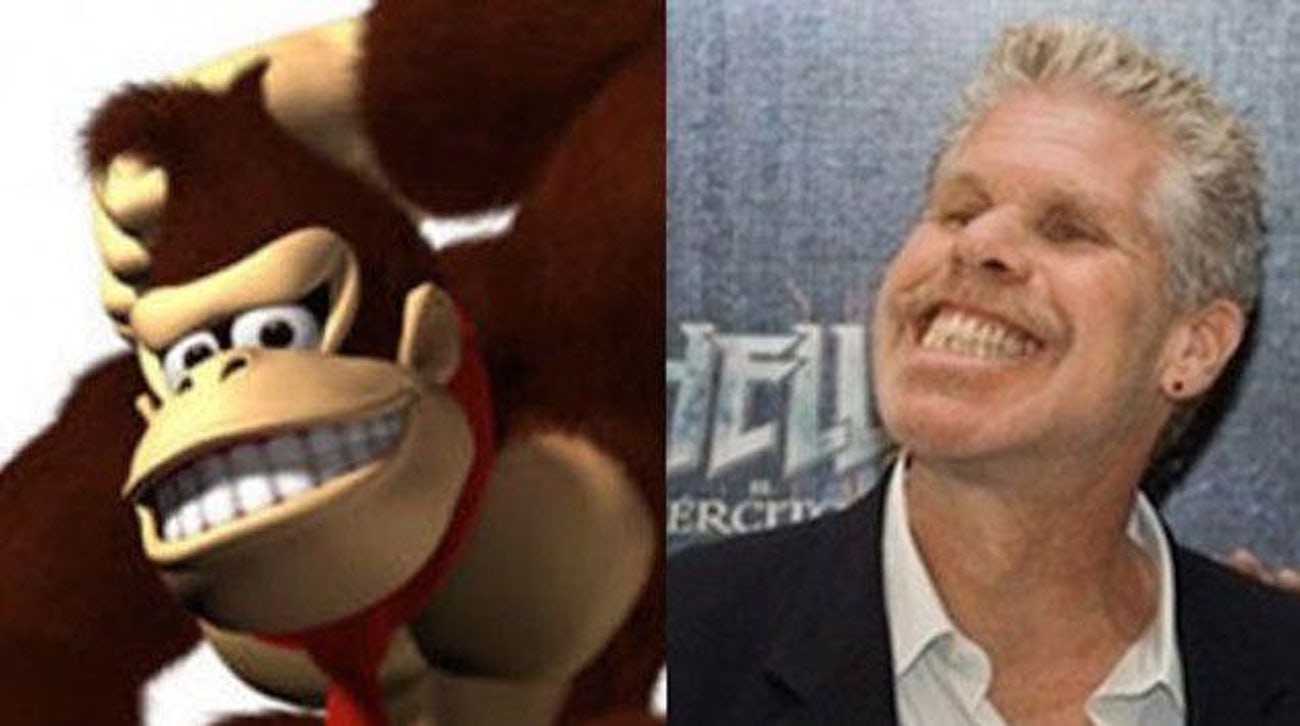 funny video game doppelgangers - donkey kong ron perlman