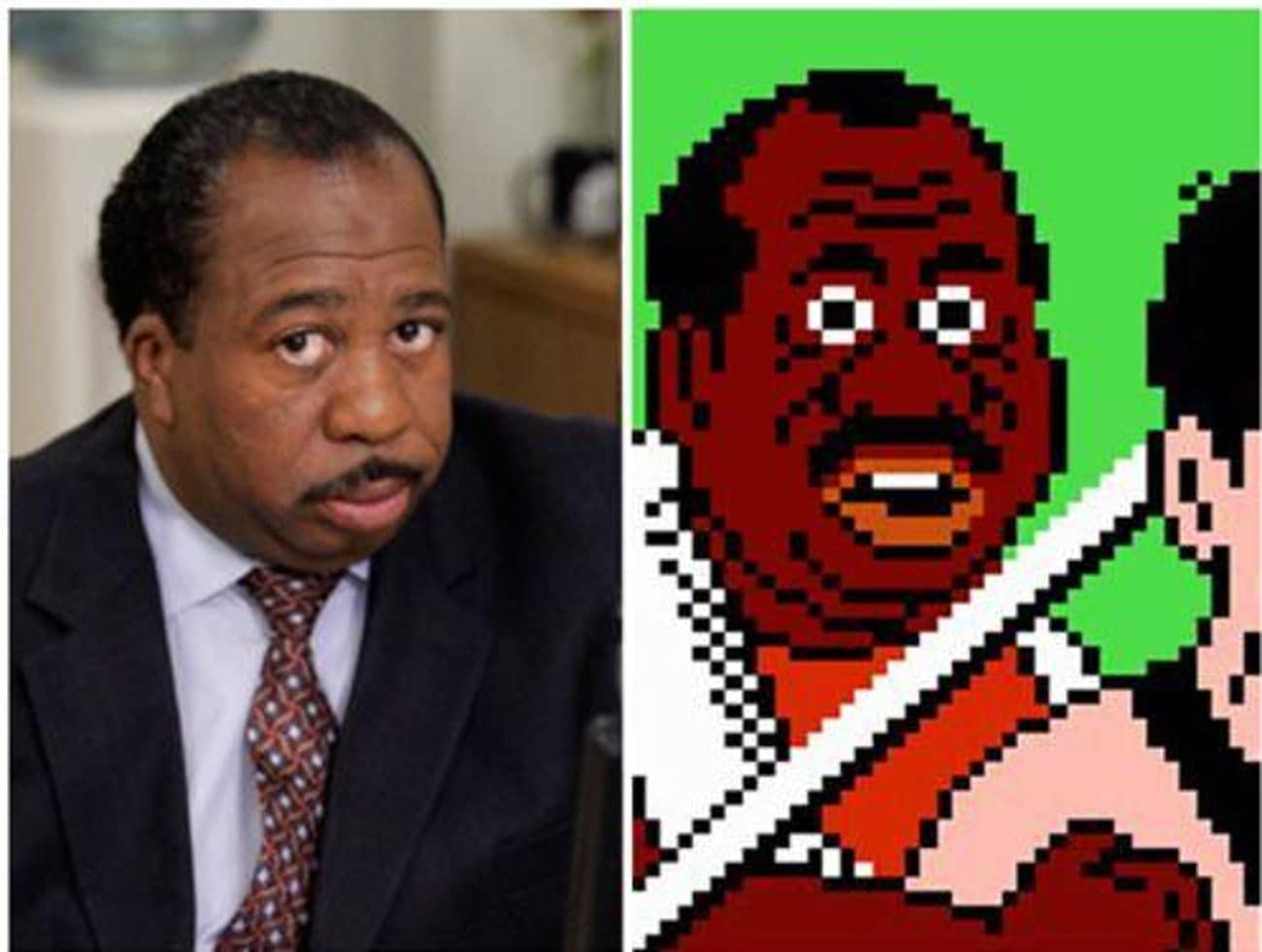 funny video game doppelgangers - stanley from the office leslie david baker doc lewis