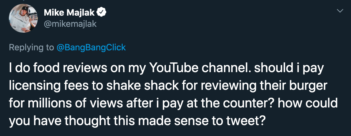 alex hutchinson video game developer streamer royalties - I do food reviews on my YouTube channel. should i pay licensing fees to shake shack for reviewing their burger for millions of views after i pay at the counter? how could you have thought this made