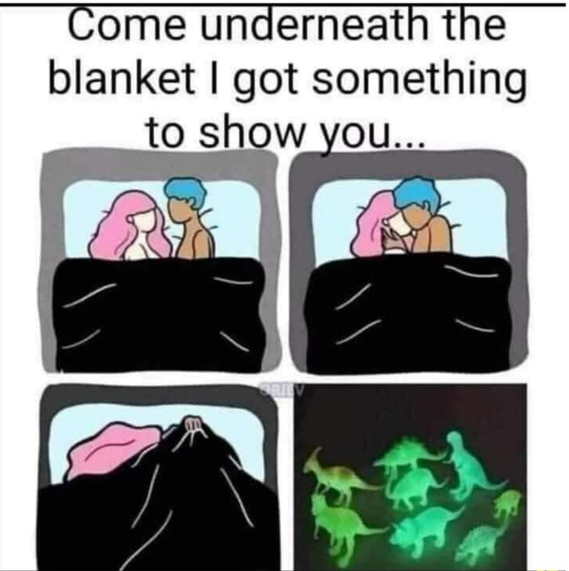 relationship-memes-come underneath the blanket i got something - Come underneath the blanket I got something to show you...