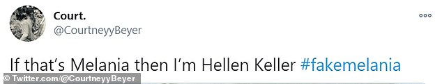 design - 000 Court. If that's Melania then I'm Hellen Keller Twitter.com Beyer