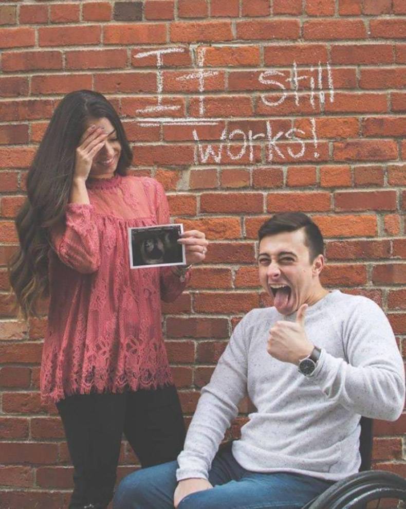 funny pics and memes - pregnancy announcement ideas - still
