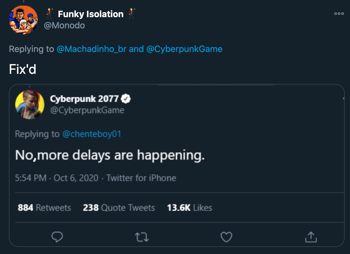 cyberpunk 2077 delay - Fix'd Cyberpunk 2077 No, more delays are happening.