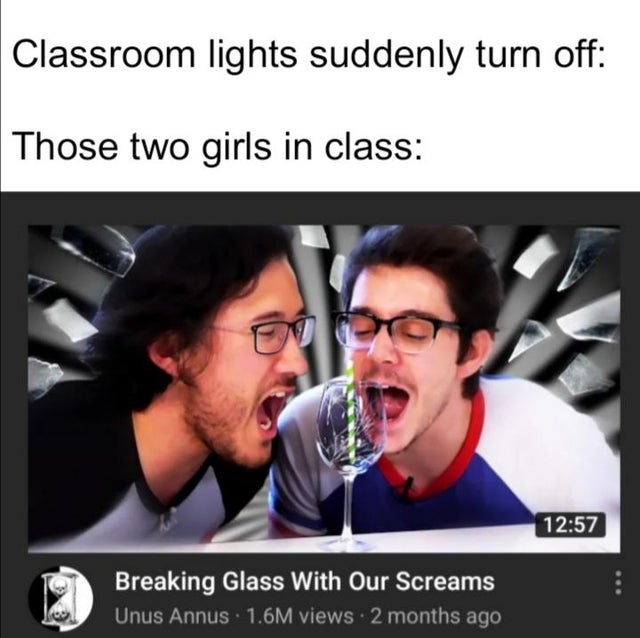 unus annus breaking glass with our screams - Classroom lights suddenly turn off Those two girls in class Breaking Glass With Our Screams Unus Annus 1.6M views 2 months ago