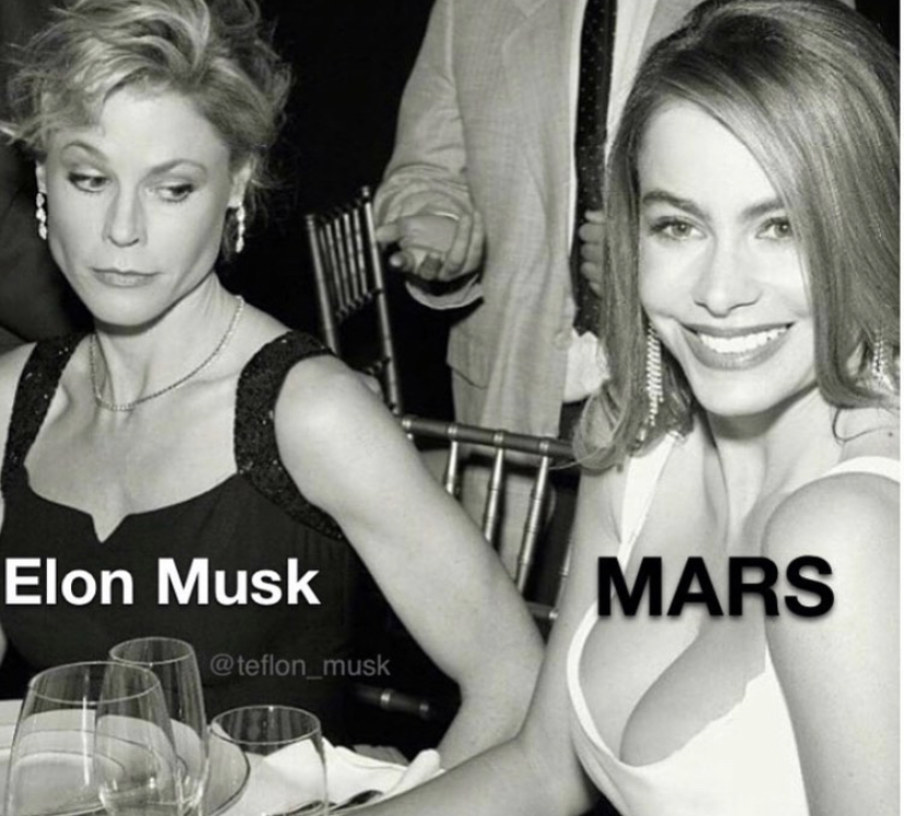 funny memes - julie bowen sofia vergara - Elon Musk Mars
