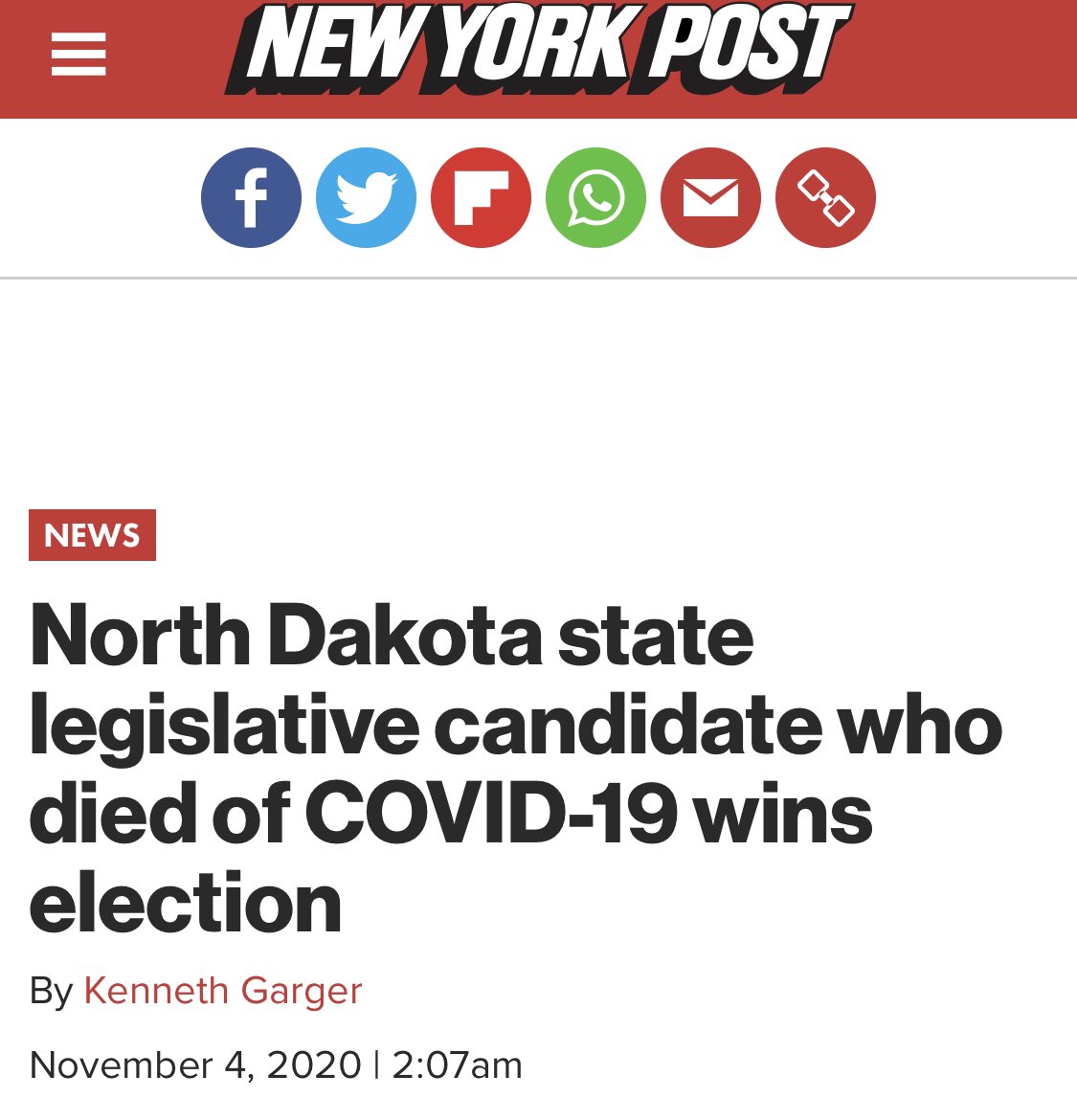 So, shout out to North Dakota for voting for a dead guy. really top notch stuff here guys. 