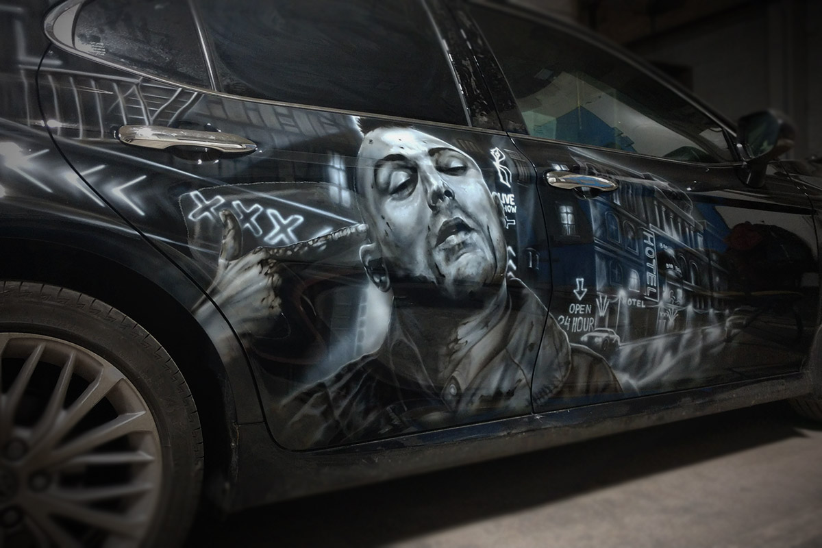 funny airbrushed cars - robert deniro taxi driver