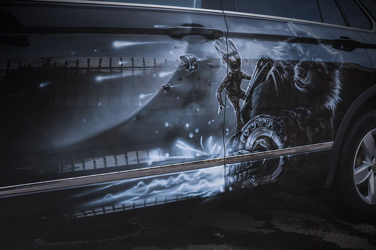 funny airbrushed cars - guardians of the galaxy