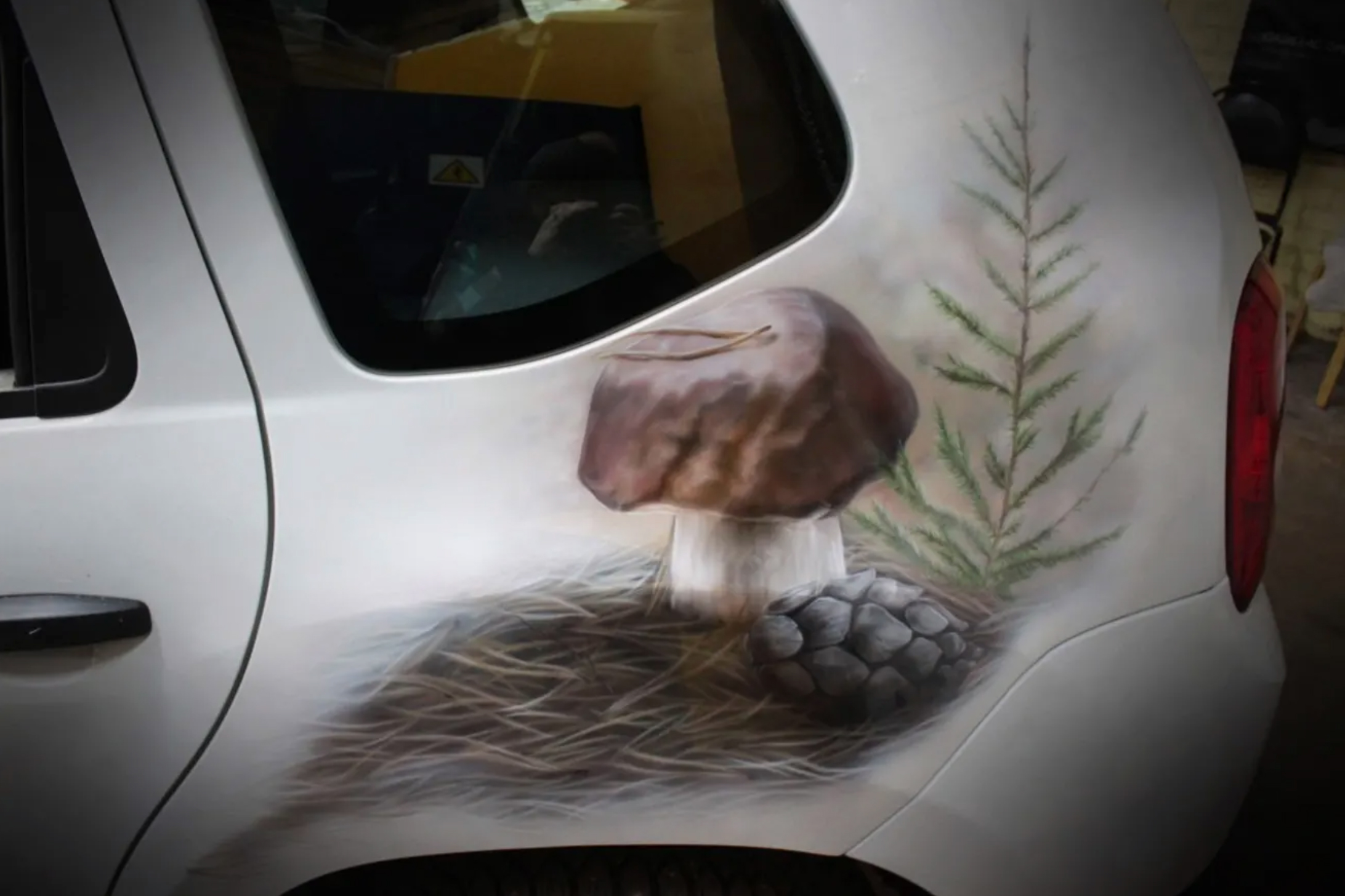 funny airbrushed cars - mushroom