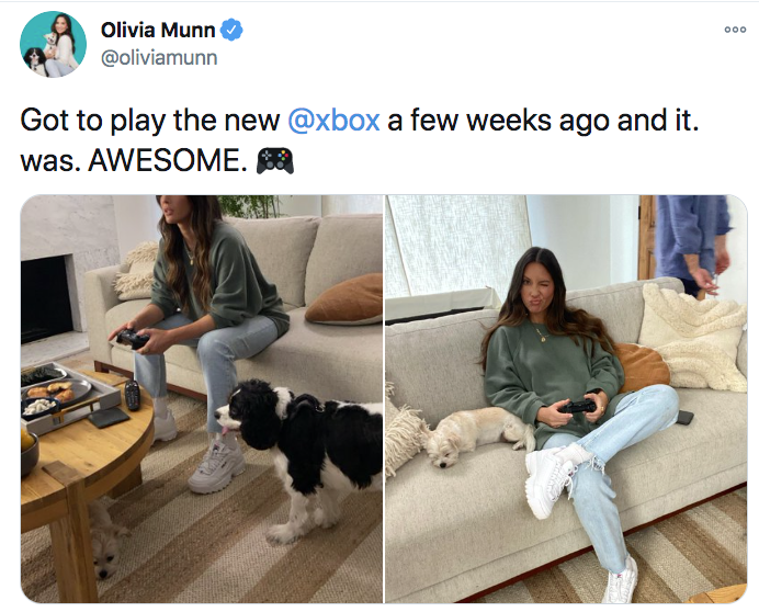 dog - Doo Olivia Munn Got to play the new a few weeks ago and it. was. Awesome.