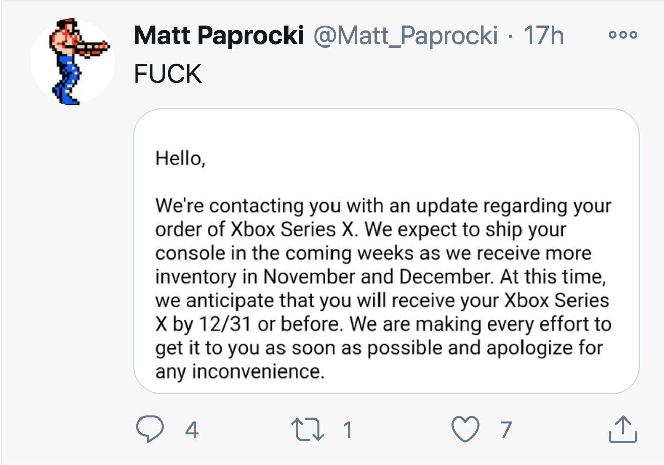 Some Xbox Series X Preorders Delayed until Dec 31st Amazon Says