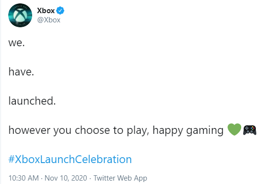 xbox series x release delayed ebay amazon twitter - online advertising - Xbox we. have. launched. however you choose to play, happy gaming . Twitter Web App