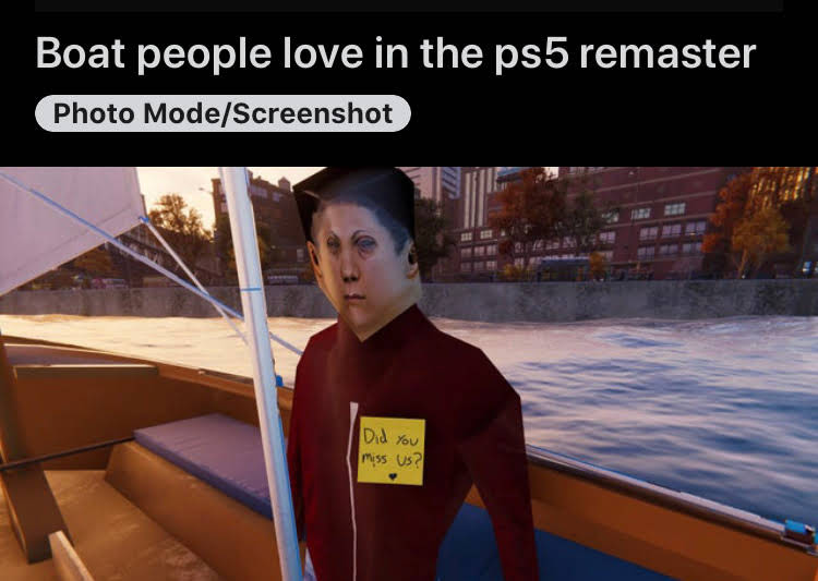spiderman- miles - morales - memes - microsoft visual studio - Boat people love in the ps5 remaster Photo ModeScreenshot Did you Miss Us?