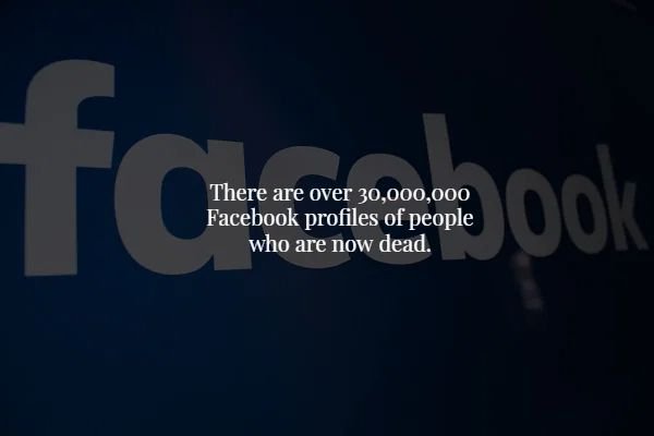 creepy facts - computer wallpaper - There are over 30,000,000 Facebook profiles of people who are now dead.