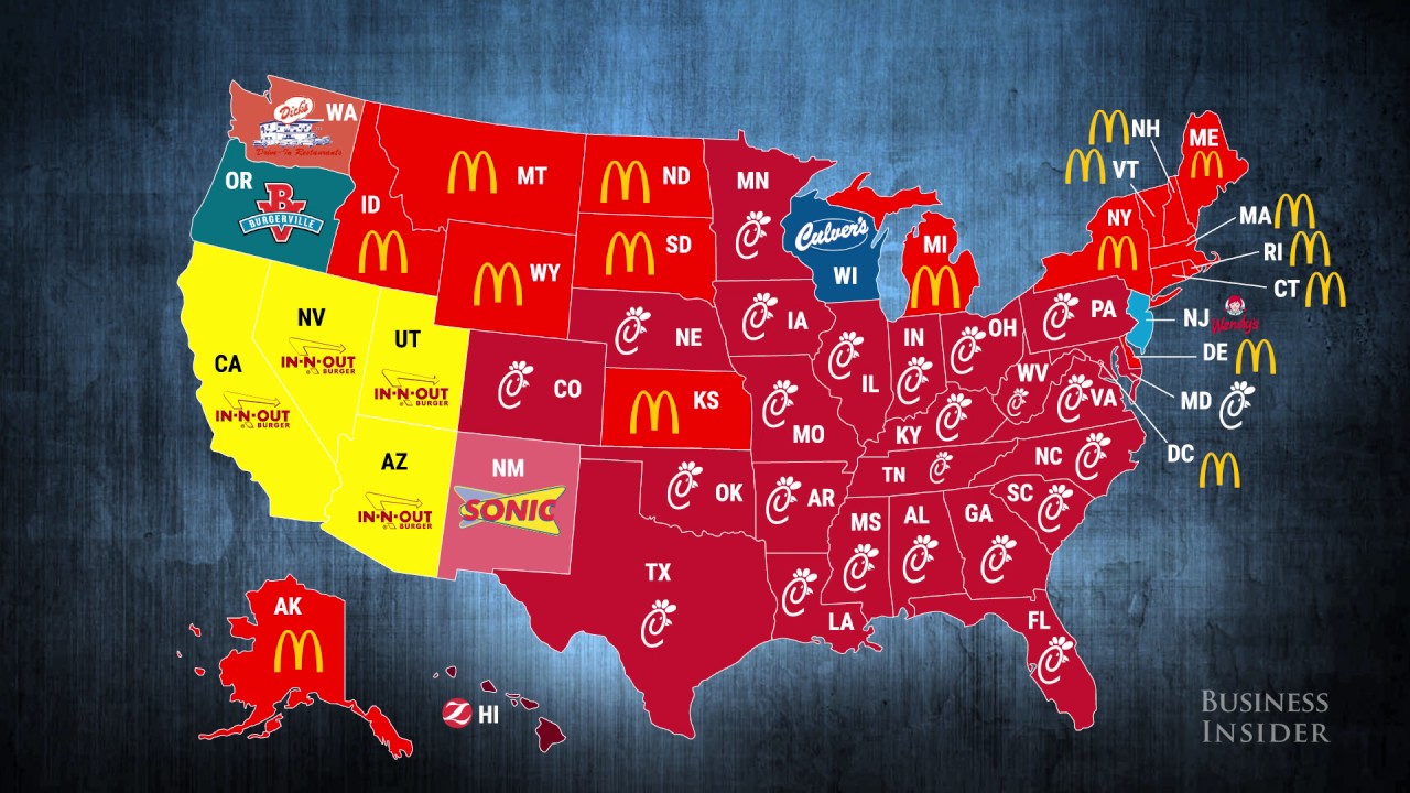 According to Business Insider, the real map looks like this.