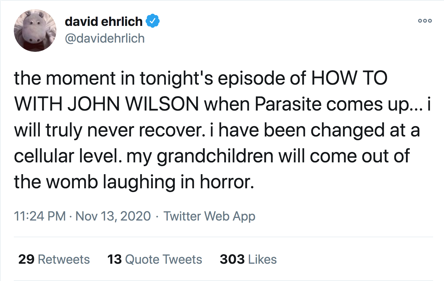 donald trump tweet saudi arabia - 000 david ehrlich the moment in tonight's episode of How To With John Wilson when Parasite comes up... i will truly never recover. i have been changed at a cellular level. my grandchildren will come out of the womb laughi