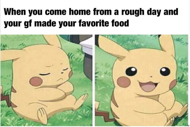 relationship-memes-before and after you came into my life - When you come home from a rough day and your gf made your favorite food