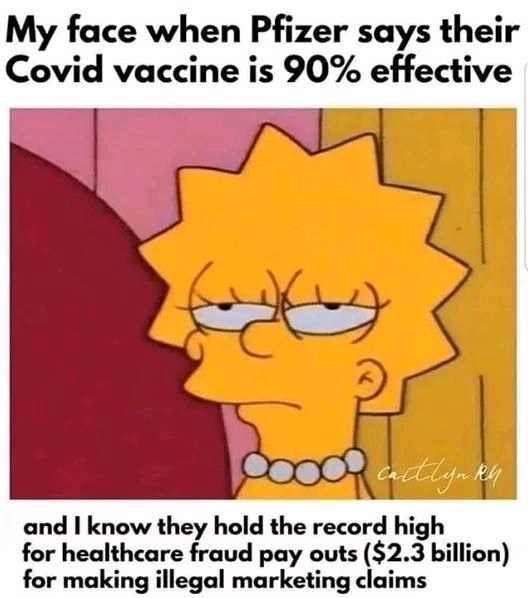 funny memes - cartoon - My face when Pfizer says their Covid vaccine is 90% effective caitlynky and I know they hold the record high for healthcare fraud pay outs $2.3 billion for making illegal marketing claims