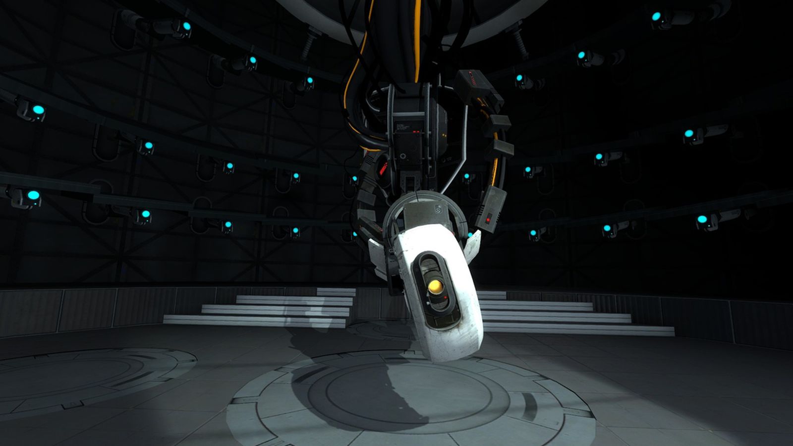 <strong><u>Betrayed By GLaDOS</u></strong>
</br>
</br>
<em>Portal</em> starts off simply enough, giving you plenty of time to play with the physics-defying powers of the Portal gun.
</br>
</br>
But you eventually discover that these tests administered by the robotic GLaDOS are designed to kill you, turning the second part of the game into a fight for your life.
