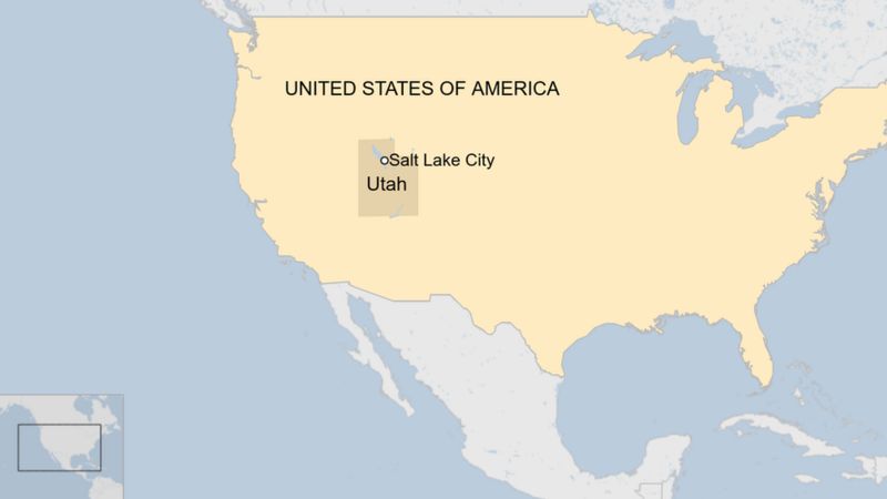 map - United States Of America oSalt Lake City Utah