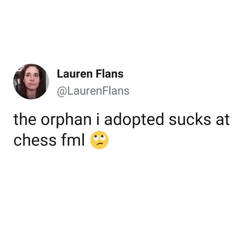 me as a lawyer tweets - Lauren Flans Flans the orphan i adopted sucks at chess fml