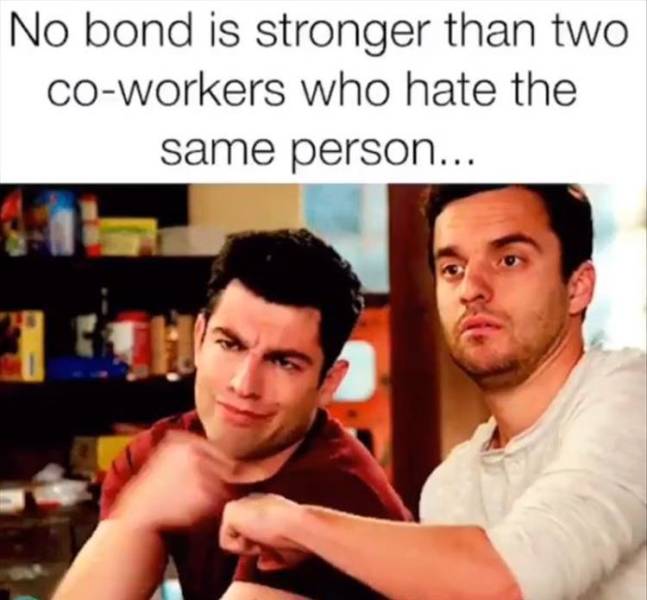funny memes - hate coworker meme - No bond is stronger than two Coworkers who hate the same person...