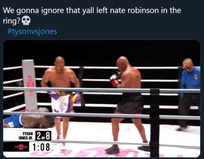 Nate Robinson KO memes - We gonna ignore that yall left nate robinson in the ring? Teder Tyson Jones Jr. 2.8 Trider