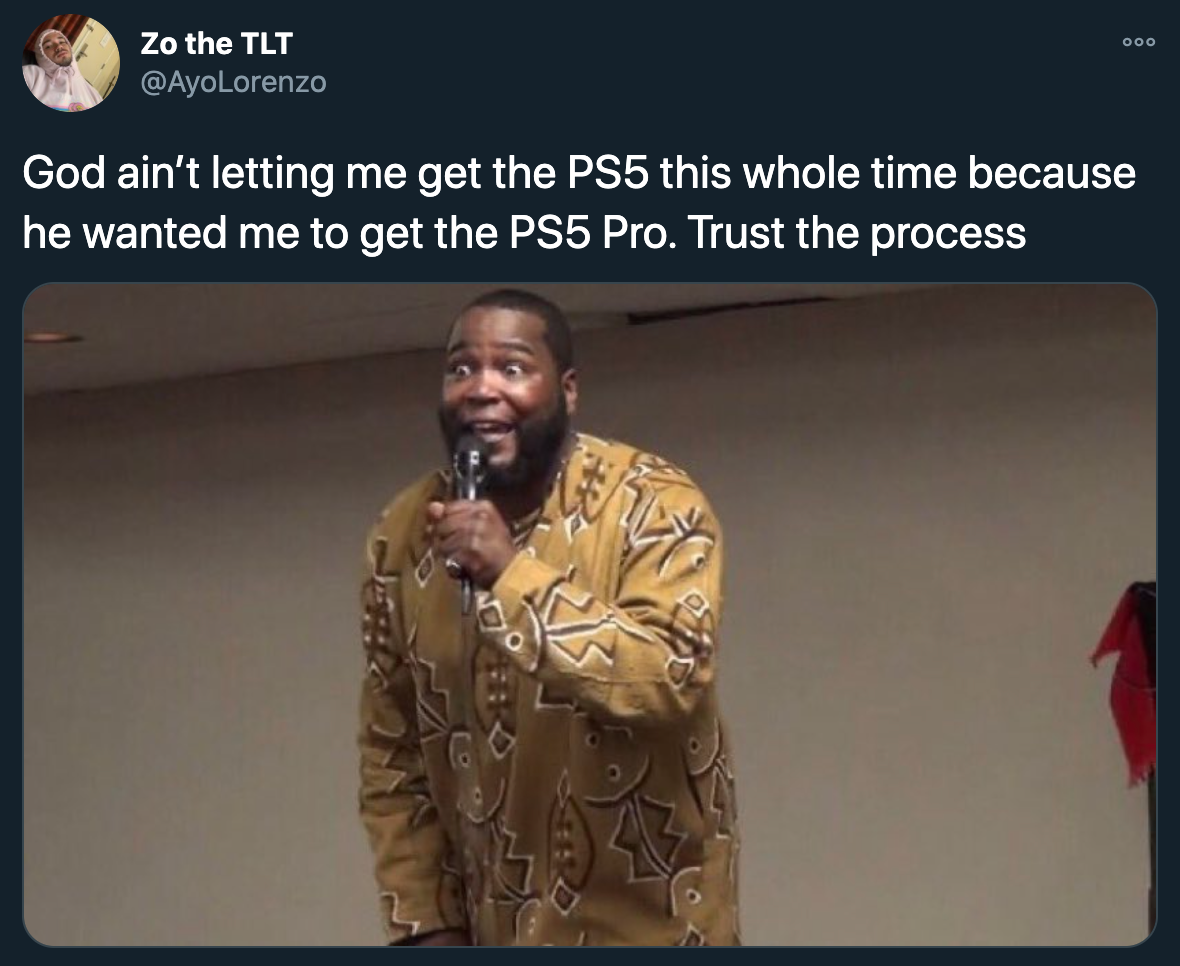 ps5 pro reactions - God ain't letting me get the PS5 this whole time because he wanted me to get the PS5 Pro. Trust the process